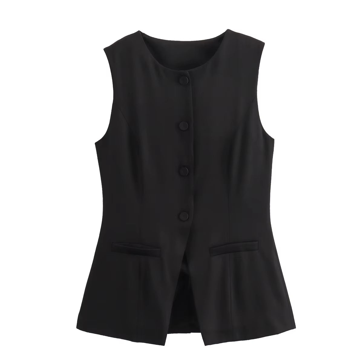 2024 White Sleeveless Vest Women Button Summer Vests for Women Jackets Pink Vest Top Women Streetwear Women'S Tailored Vest
