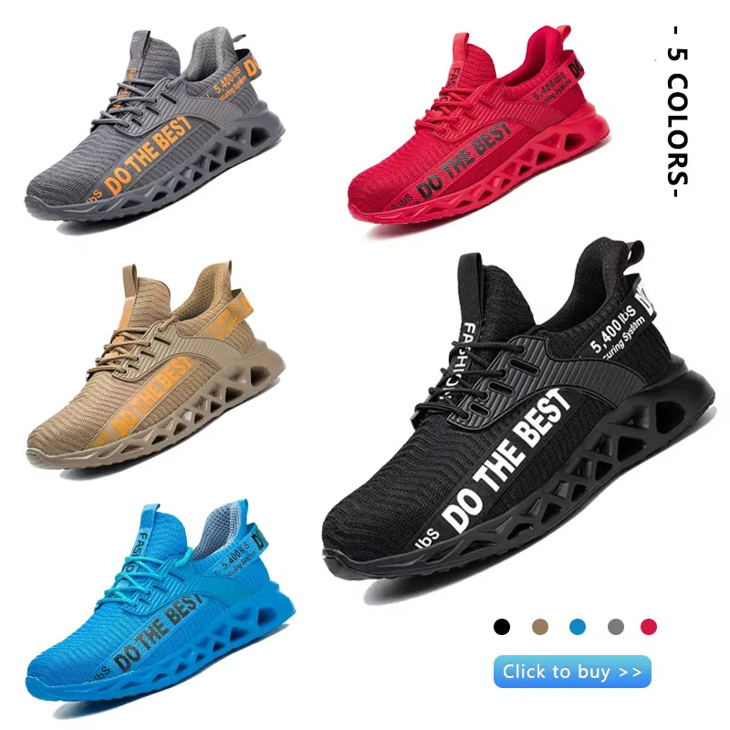 Safety Shoes Men for Work Sneakers Women Men Steel Toe Work Shoes Security Protective Shoes Lightweight Anti-Smash Anti-Puncture