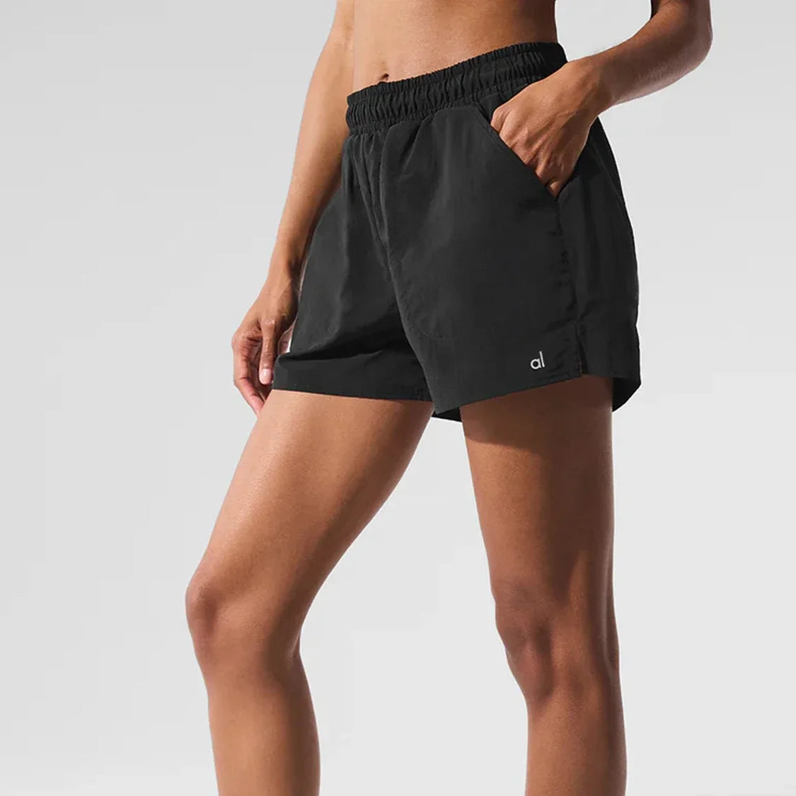 AL Sports Jacket Loose Fit Cropped 1/4 Zip Alumni Pullover Outdoor Leisure Short Top Thin Long Sleeved Breathable Shorts