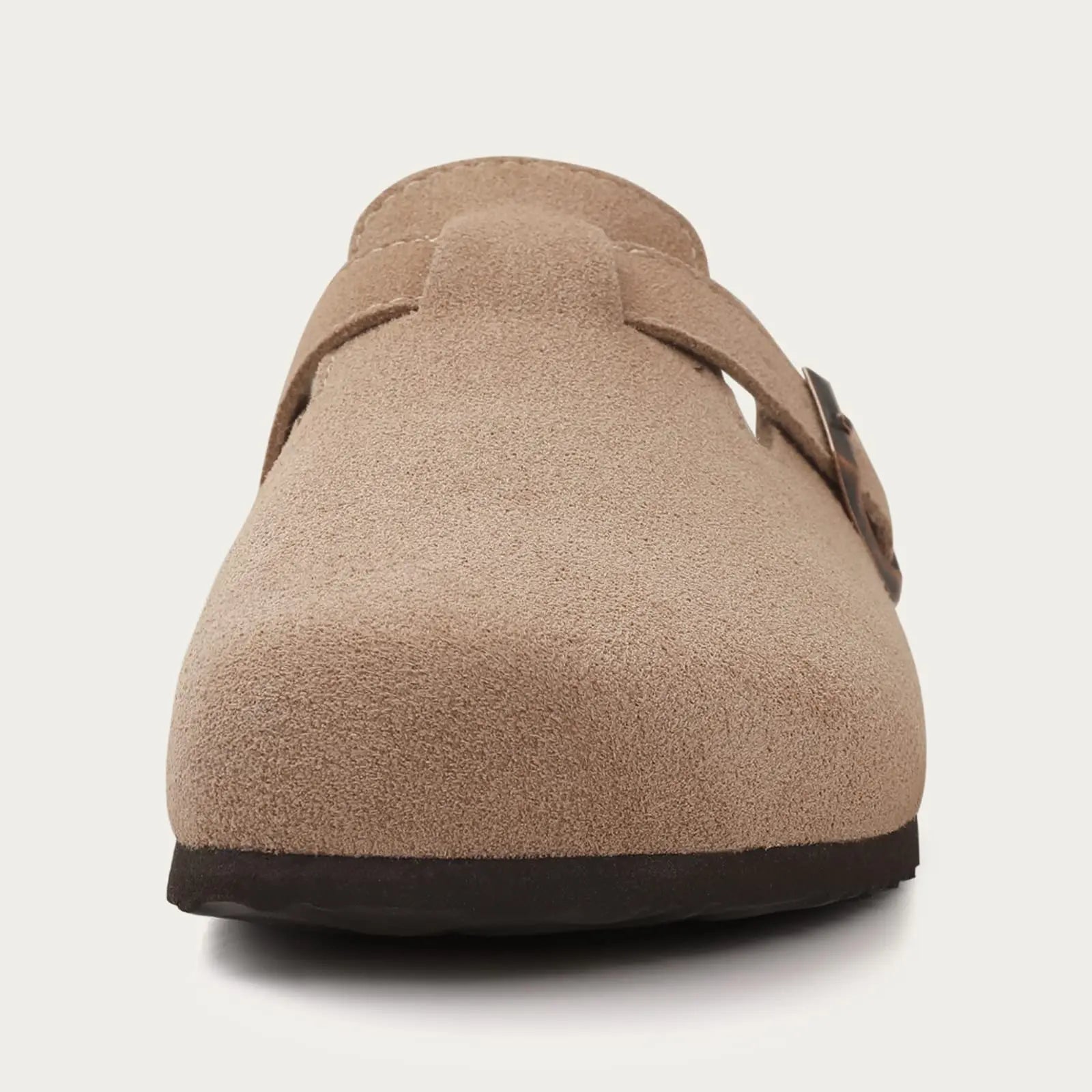 Fashion Clogs Slippers for Women Classic Suede Men Mules Cork Footbed Leather Potato Shoes with Arch Support Beach Slide