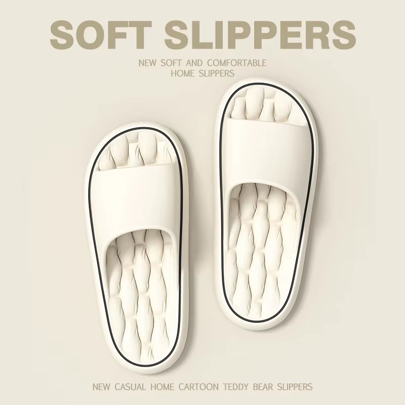 Super Light Soft Slippers Simple Fashion Slides EVA Elastic Shoes Colorful Sneakers in Door Bathroom Flip Flops