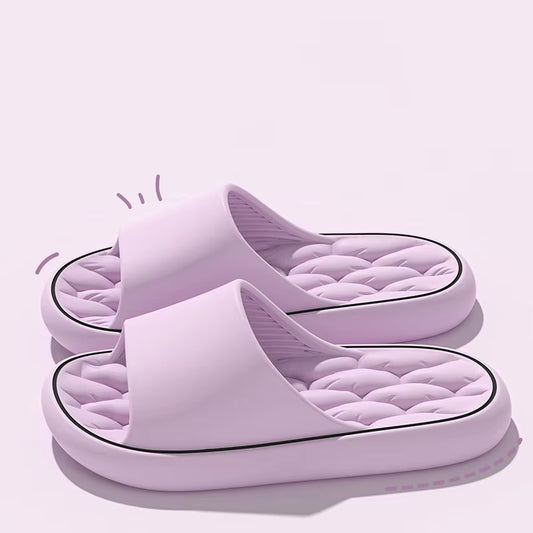 Super Light Soft Slippers Simple Fashion Slides EVA Elastic Shoes Colorful Sneakers in Door Bathroom Flip Flops