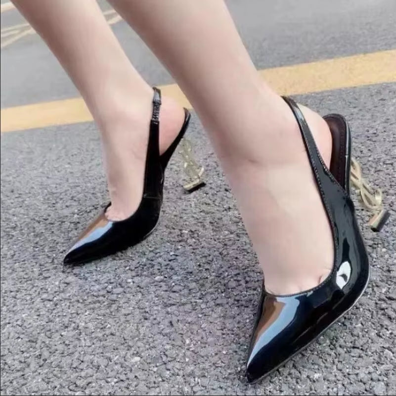 Women'S Summer New Luxury Brand Designer Sexy Pointed High Heels 2025 Elegant Slip-On Party Dress Women'S Sandals Zapatos