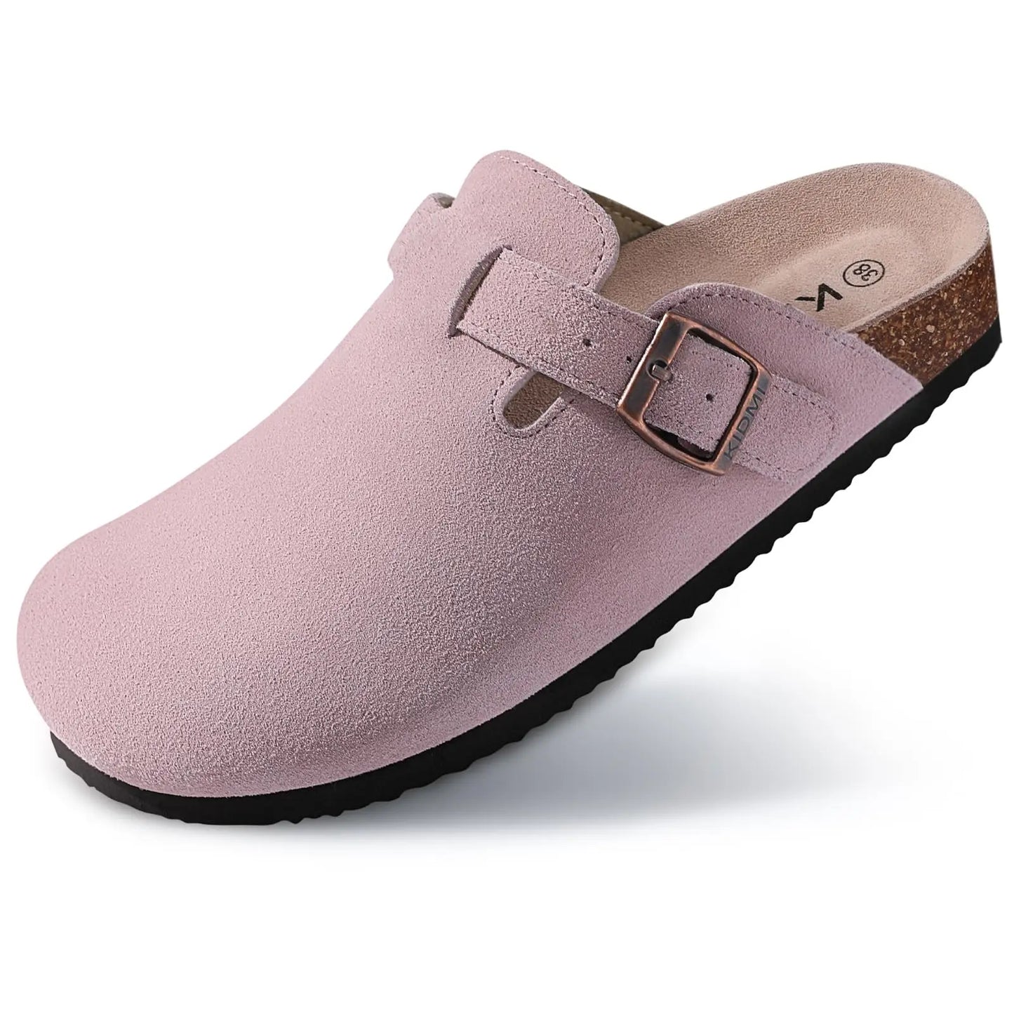 Fashion Clogs Slippers for Women Classic Suede Men Mules Cork Footbed Leather Potato Shoes with Arch Support Beach Slide