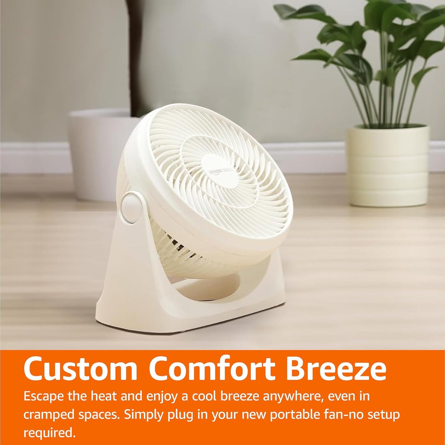 Portable Desk Fan, 7 Inch Quiet Operation Cooling, 3 Speed Settings, 90° Variable Tilt, 15.49 X 27.3 X 27.69 Cm, White
