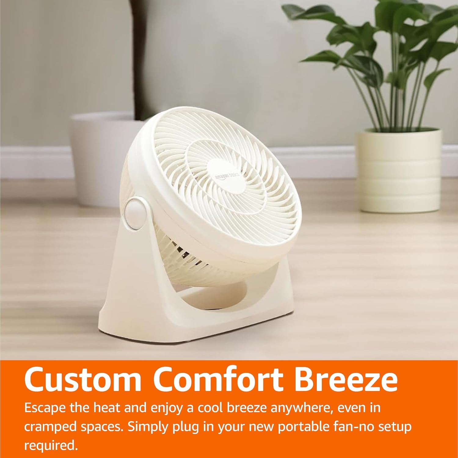 Portable Desk Fan, 7 Inch Quiet Operation Cooling, 3 Speed Settings, 90° Variable Tilt, 15.49 X 27.3 X 27.69 Cm, White