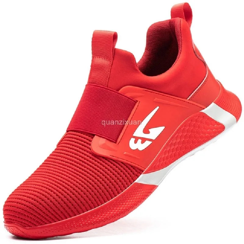 Men Shoes Work Safety Boots Iron Toe Anti-Smash Puncture-Proof Boots Lightweight Comfortable Sneakers Male Security Work Shoes