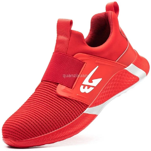 Men Shoes Work Safety Boots Iron Toe Anti-Smash Puncture-Proof Boots Lightweight Comfortable Sneakers Male Security Work Shoes