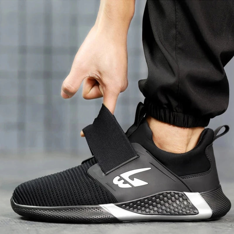 Men Shoes Work Safety Boots Iron Toe Anti-Smash Puncture-Proof Boots Lightweight Comfortable Sneakers Male Security Work Shoes